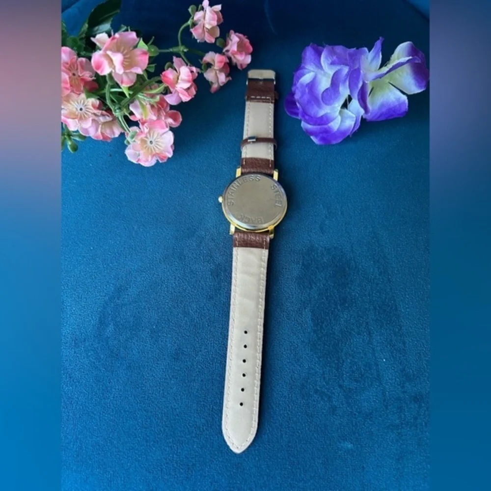 ✨NEW Sailor Brown Leather Strap Watch with Gold Case